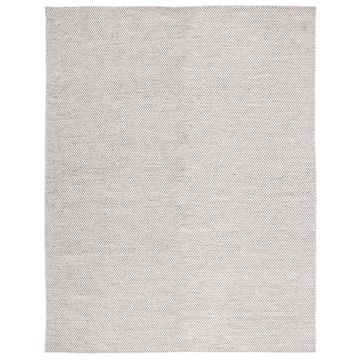 Ivory Flat Woven Wool 6' x 9' Area Rug