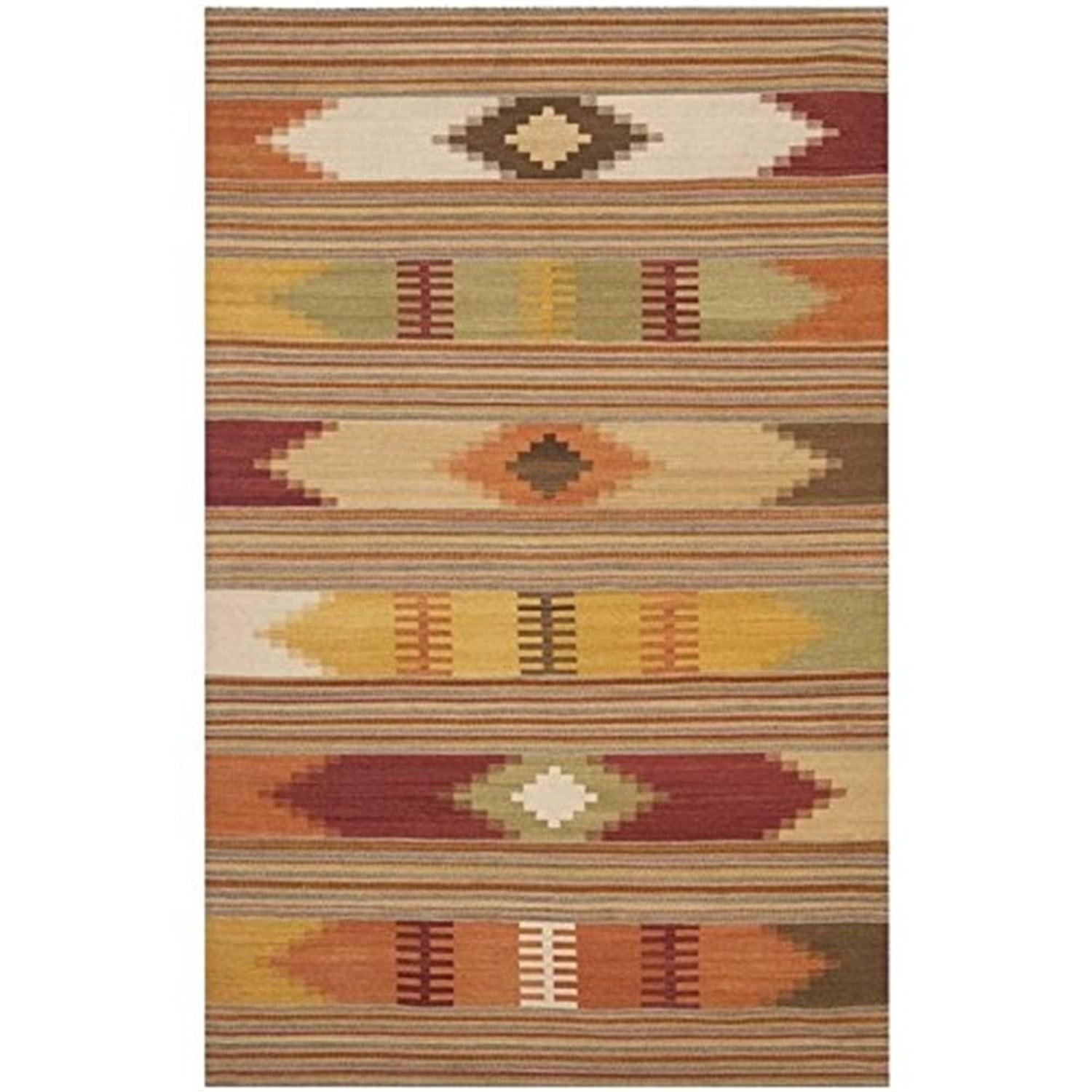 Kilim NVK177 Hand Woven Indoor Area Rug - Red/Multi - 5'x8' - Safavieh.