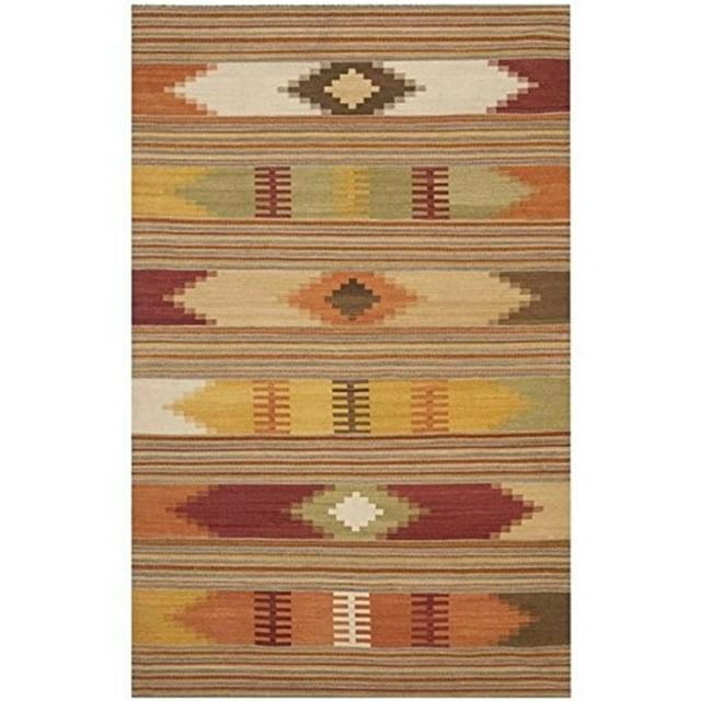 Kilim NVK177 Hand Woven Indoor Area Rug - Red/Multi - 5'x8' - Safavieh.