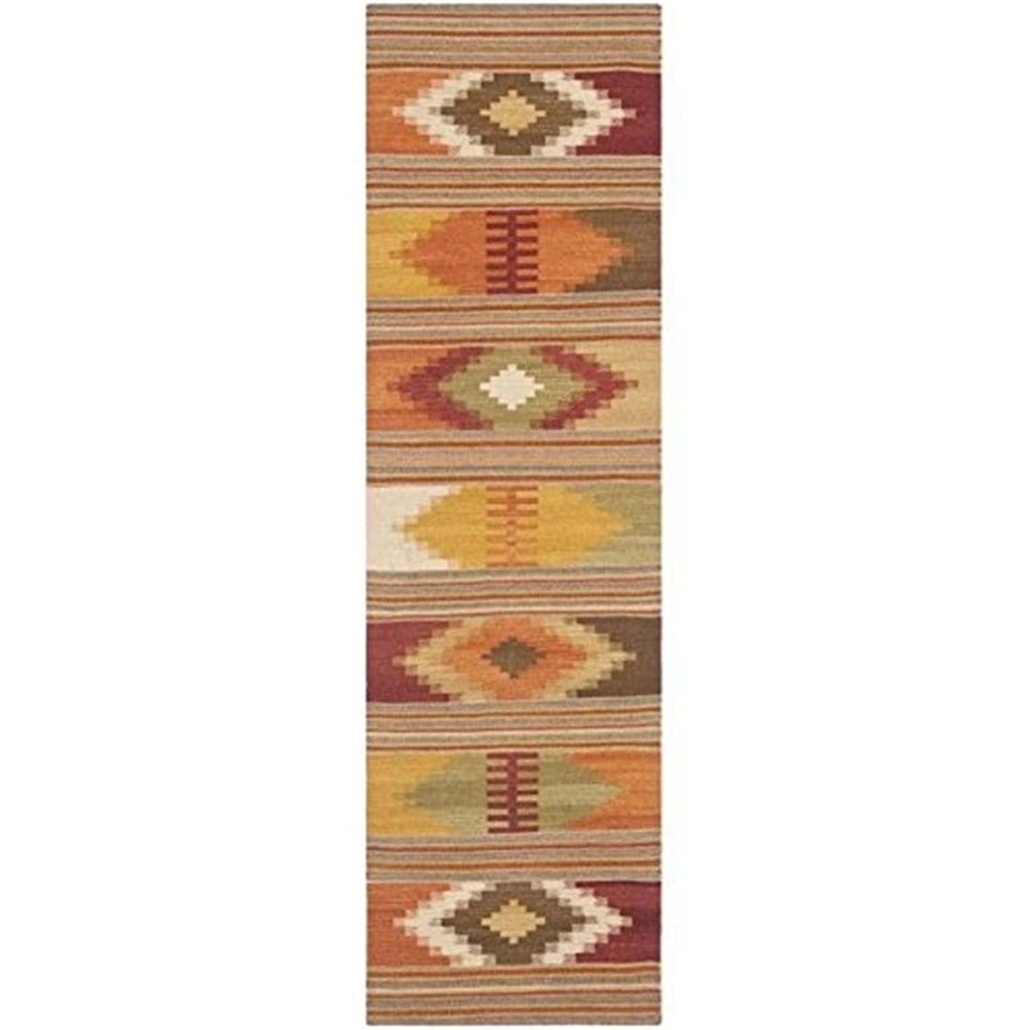 Kilim NVK177 Hand Woven Runner Rug - Red/Multi - 2'3"x10' - Safavieh.