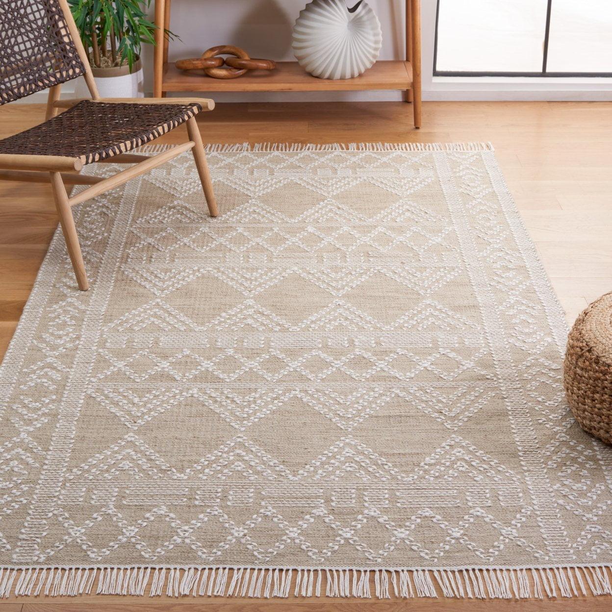 Whittlesey Hand Woven 80% Viscose, 20% Wool Geometric Rug