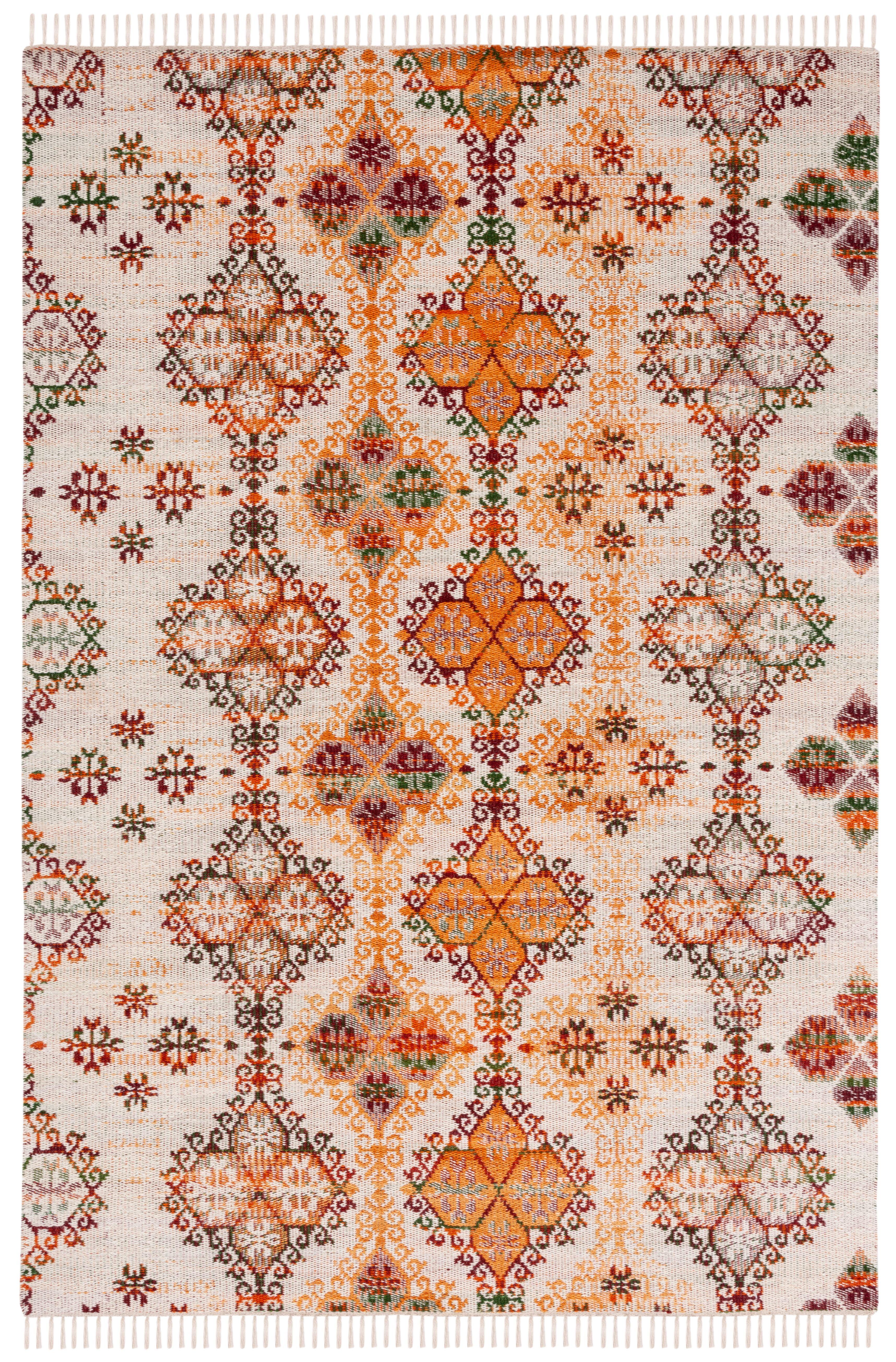 Kilim KLM727 Hand Woven Area Rug - Ivory/Gold - 5'x8' - Safavieh.