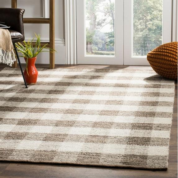 Kilim KLM351 Hand Woven Area Rug - Light Grey/Brown - 5'x8' - Safavieh
