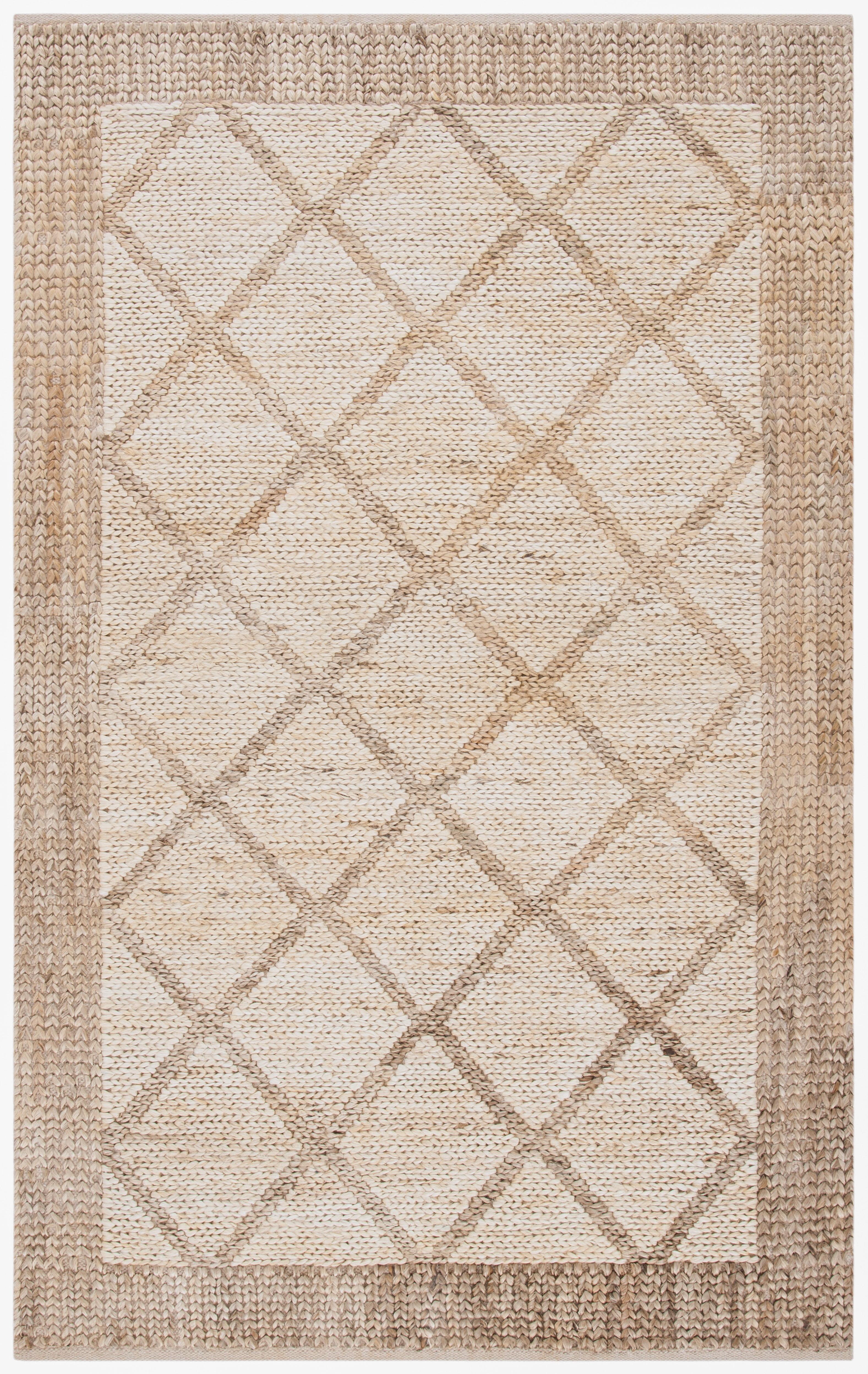 Natural Beige Handwoven Jute Kilim Area Rug 3' x 5'