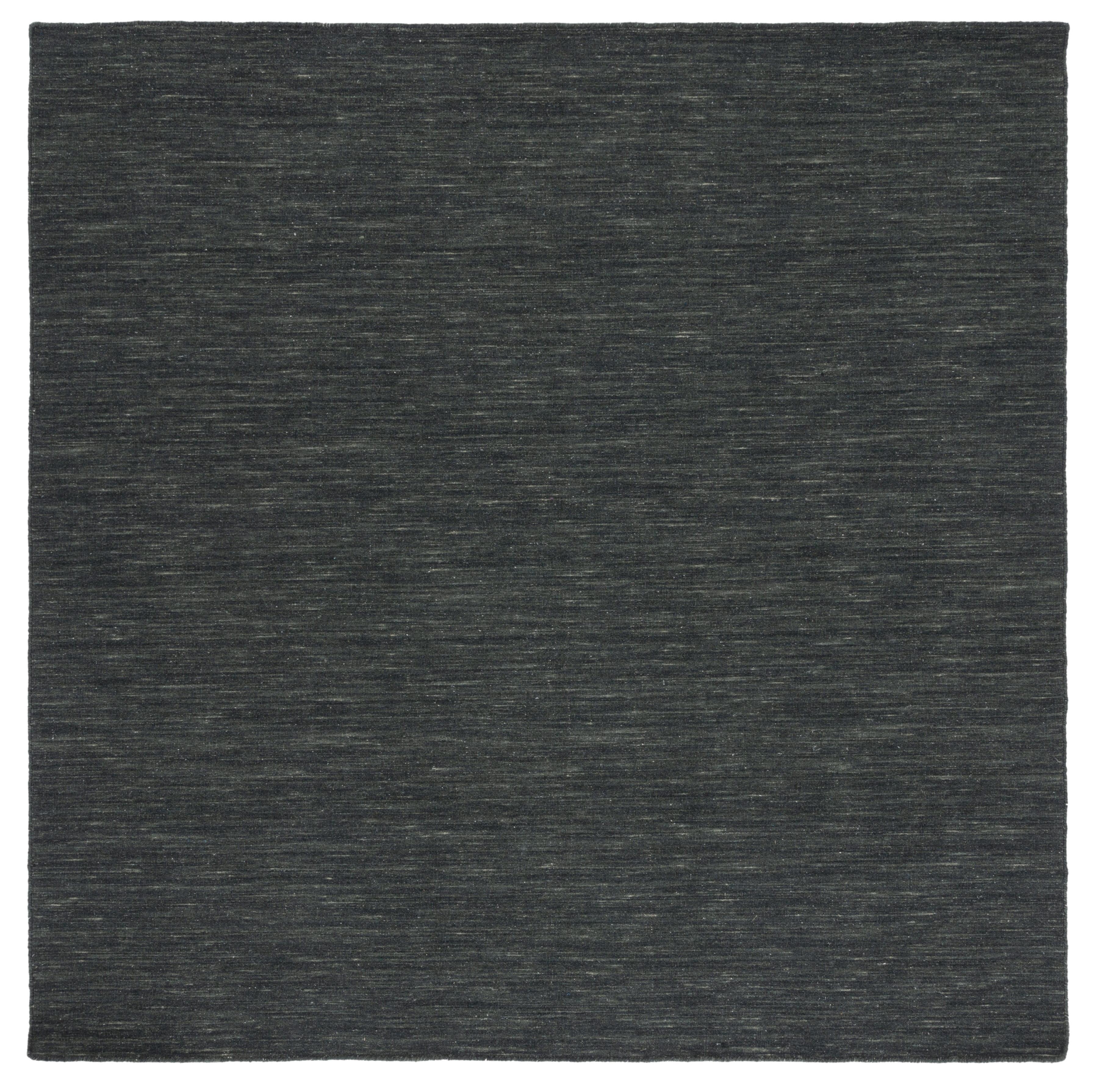 SAFAVIEH Kilim Patrick Solid Area Rug, Charcoal/Grey, 6' x 6' Square