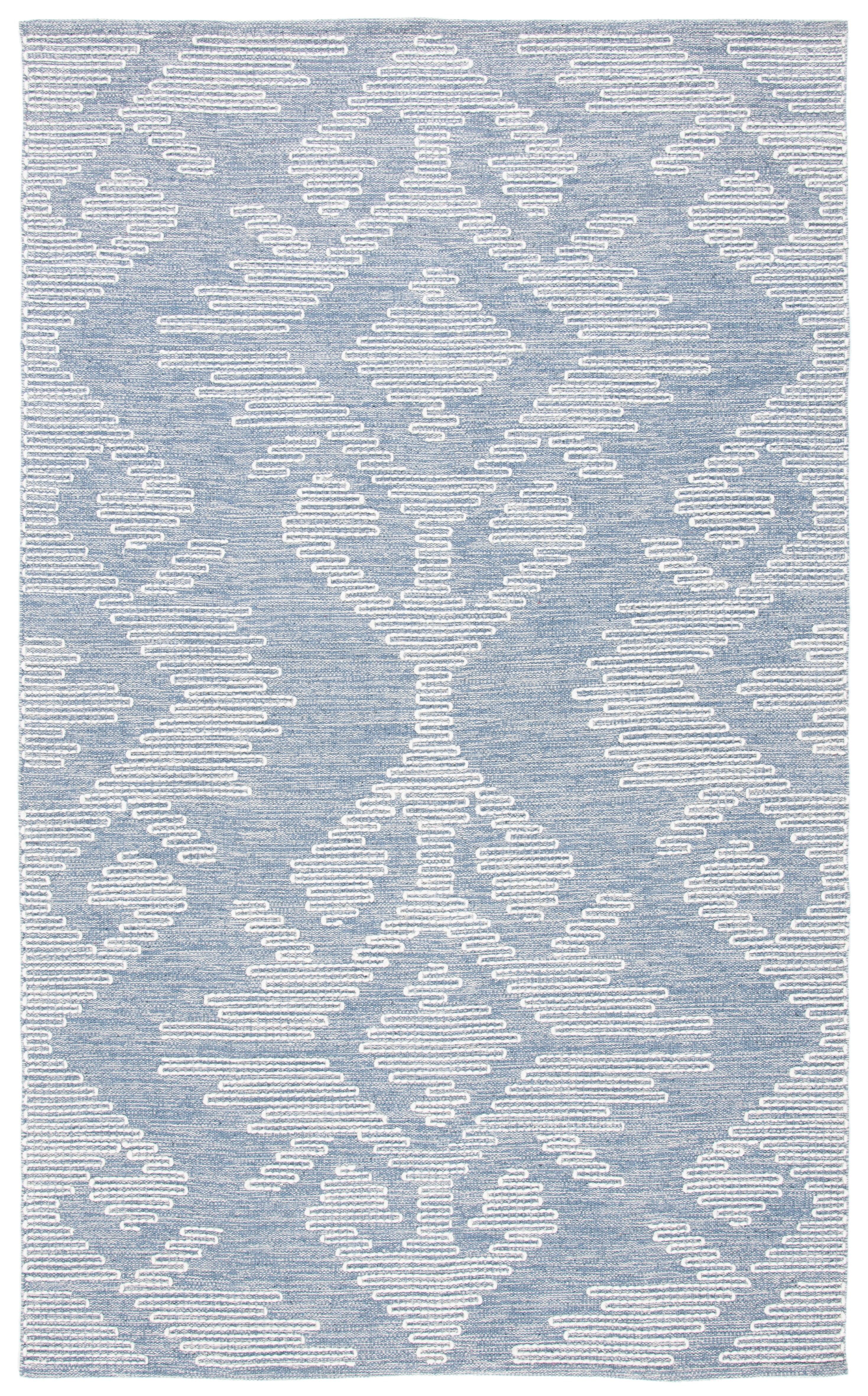 Kilim KLM853 Hand Woven Area Rug - Blue/Ivory - 5'x8' - Safavieh.