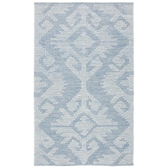 Kilim KLM853 Hand Woven Area Rug - Blue/Ivory - 5'x8' - Safavieh.
