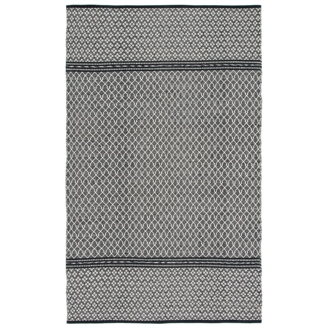 Kilim KLM703 Hand Woven Area Rug - Black/Ivory - 6'x9' - Safavieh.