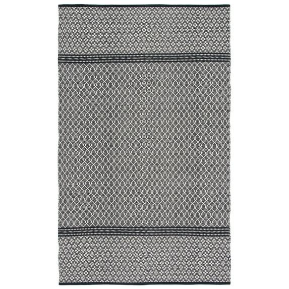 Kilim KLM703 Hand Woven Area Rug - Black/Ivory - 8'x10' - Safavieh.