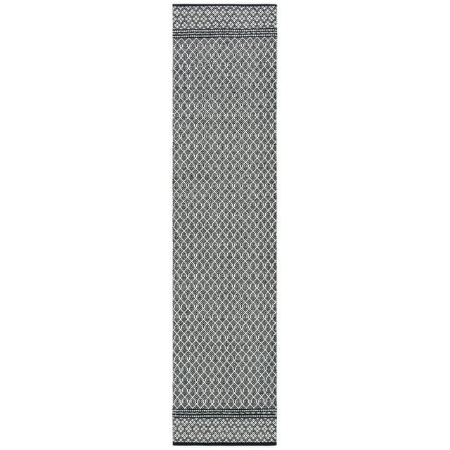 Kilim KLM703 Hand Woven Runner Rug - Black/Ivory - 2'3"x9' - Safavieh.