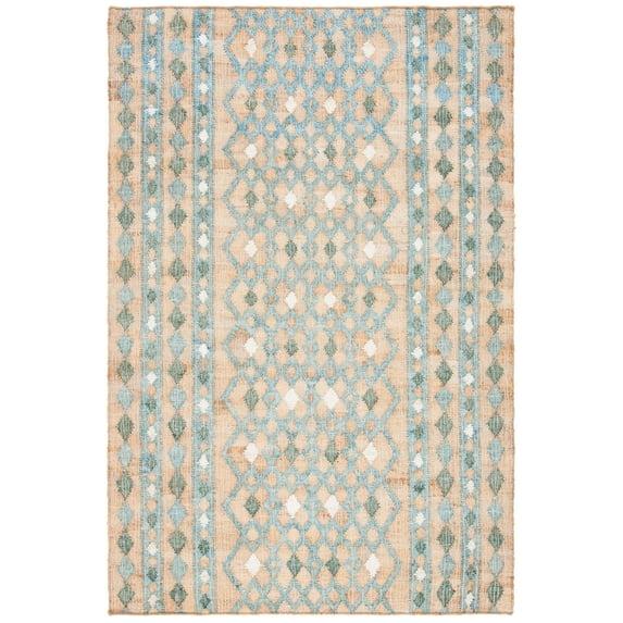 Kilim KLM759 Hand Woven Area Rug - Natural/Blue - 5'x8' - Safavieh.