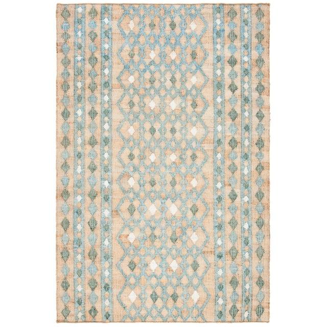 Kilim KLM759 Hand Woven Area Rug - Natural/Blue - 6'x9' - Safavieh.