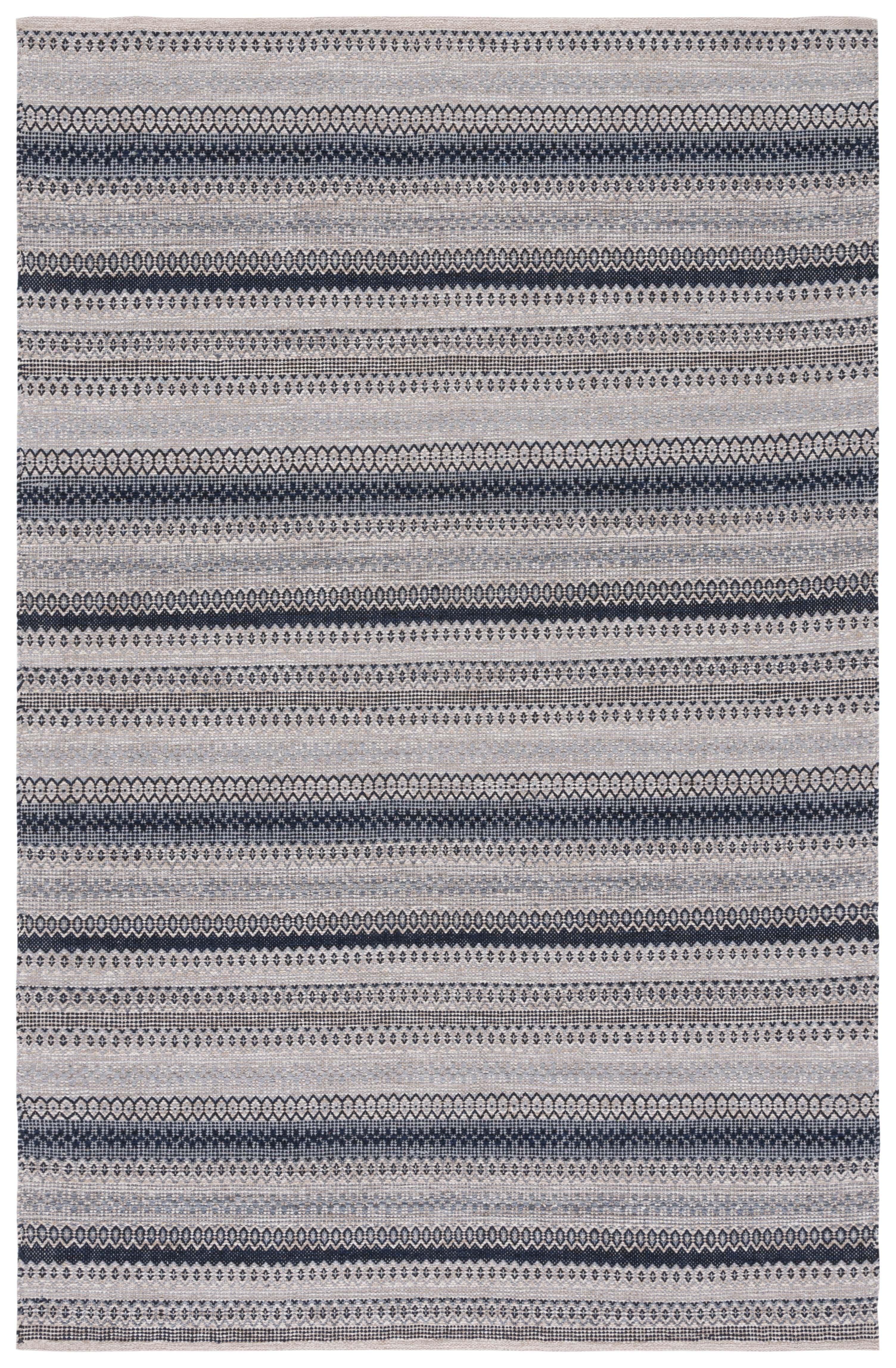 Kilim KLM475 Hand Woven Area Rug - Grey/Black - 6'x9' - Safavieh.
