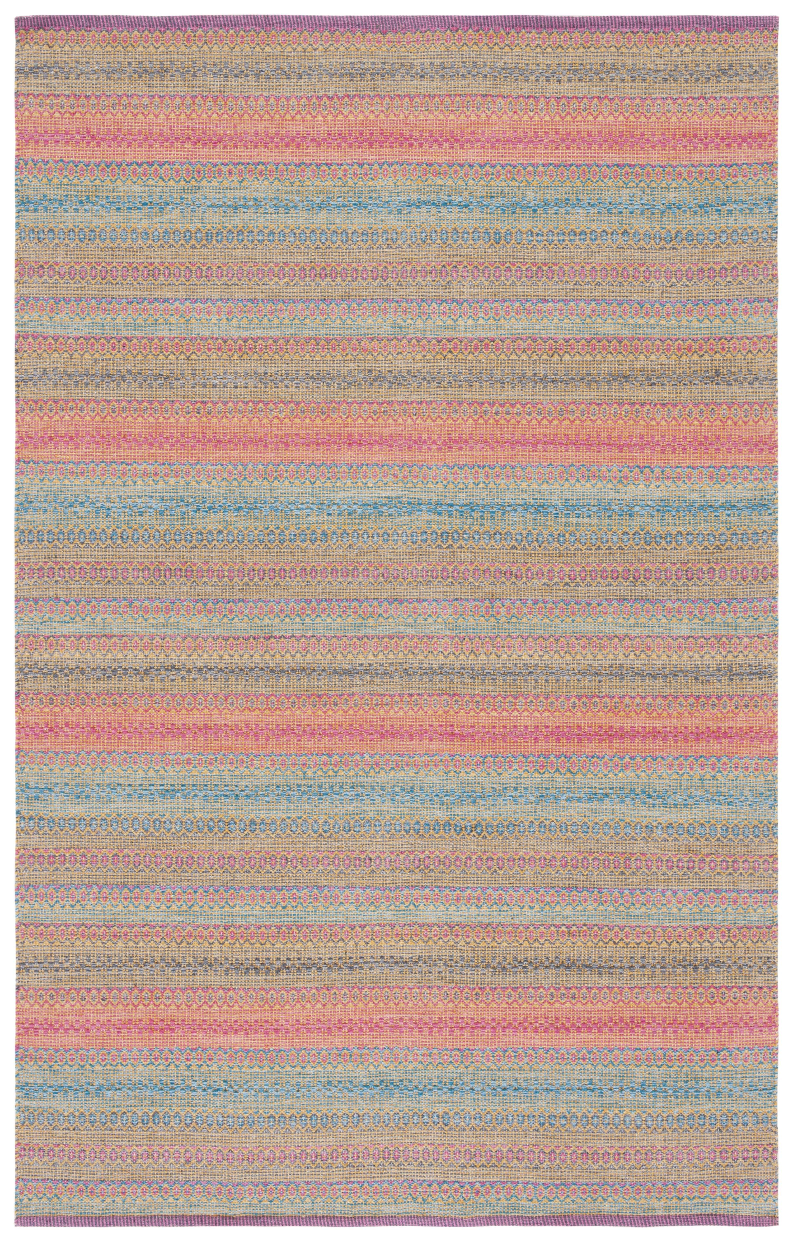 Kilim KLM475 Hand Woven Area Rug - Pink/Blue - 6'x9' - Safavieh.