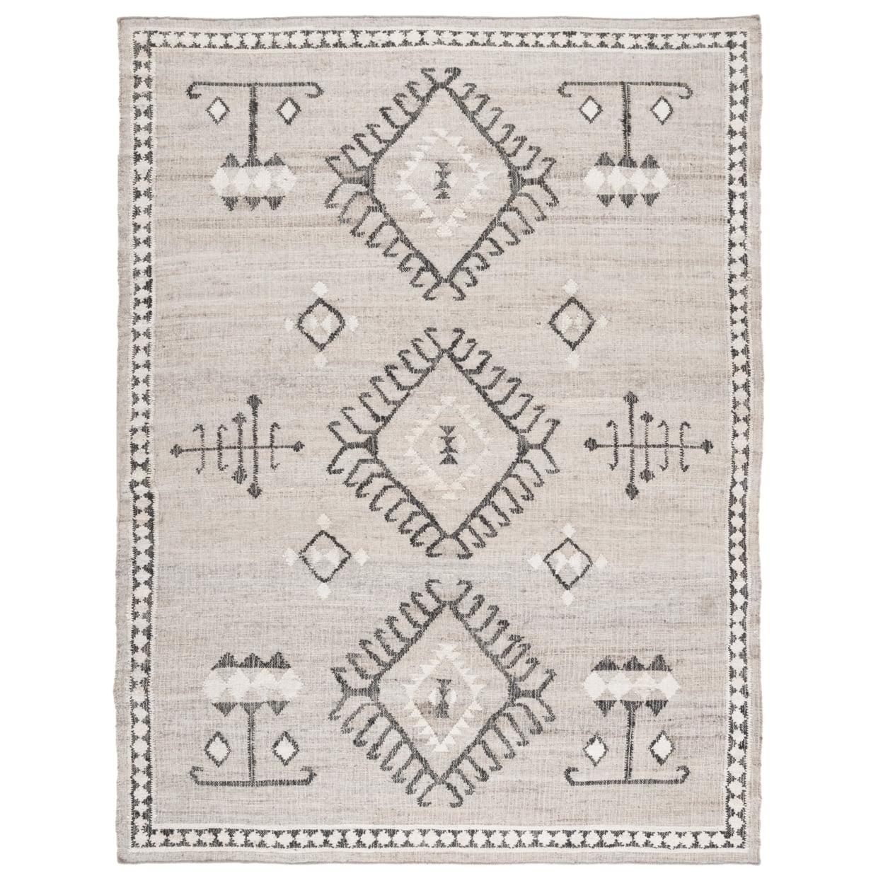 SAFAVIEH Kilim Lisette Tribal Area Rug, Grey/Black, 9' x 12'