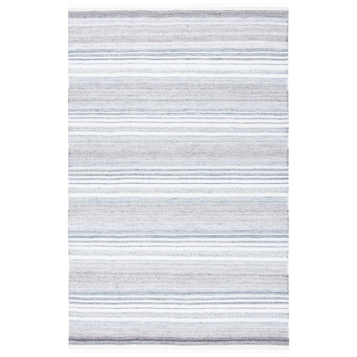 Kilim KLM275 Hand Woven Area Rug - Ivory/Grey - 8'x10' - Safavieh.