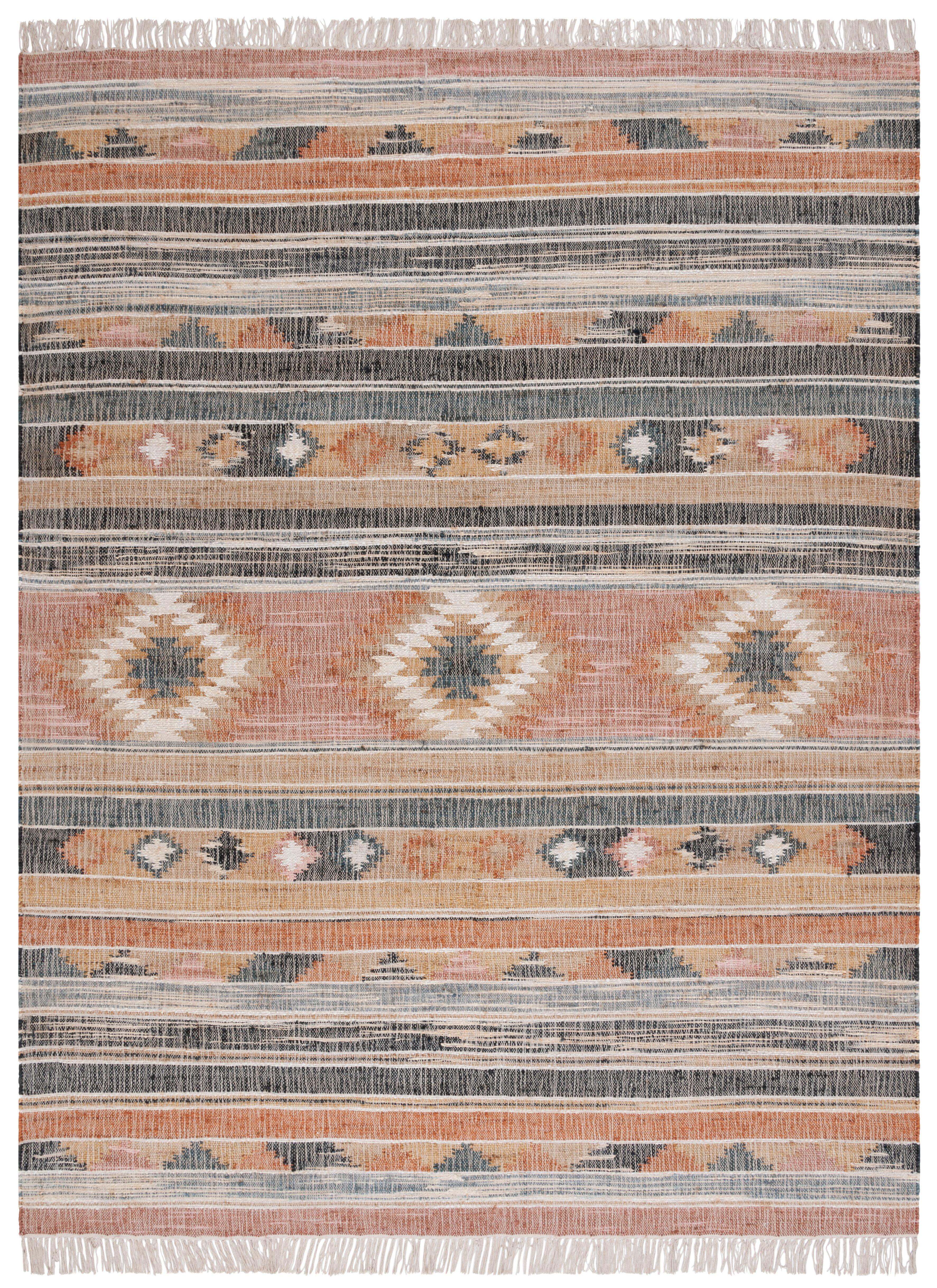 SAFAVIEH Kilim Marie Tribal Area Rug, Blue/Rust, 9' x 12'