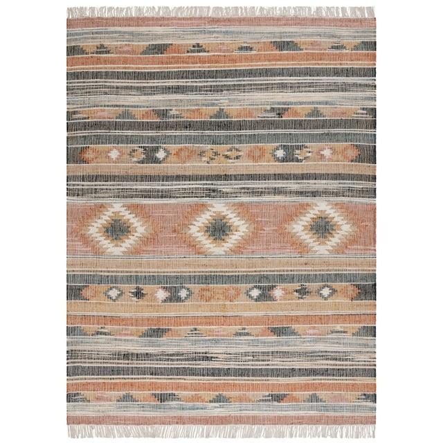 SAFAVIEH Kilim Marie Tribal Area Rug, Blue/Rust, 9' x 12'