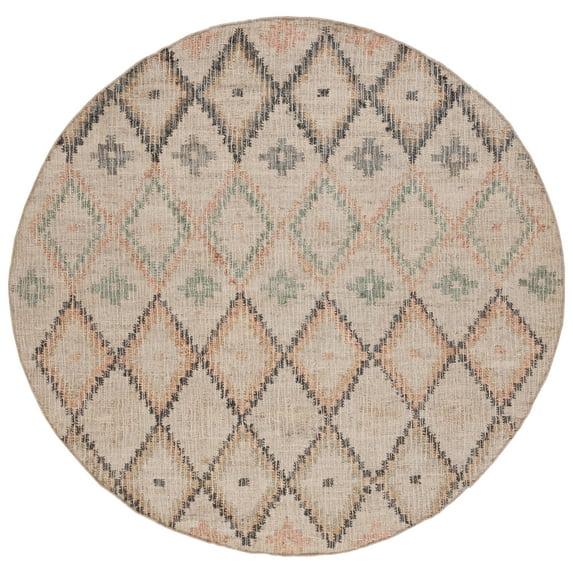 Kilim KLM753 Hand Loomed Area Rug - Beige/Gold - 5' round - Safavieh.