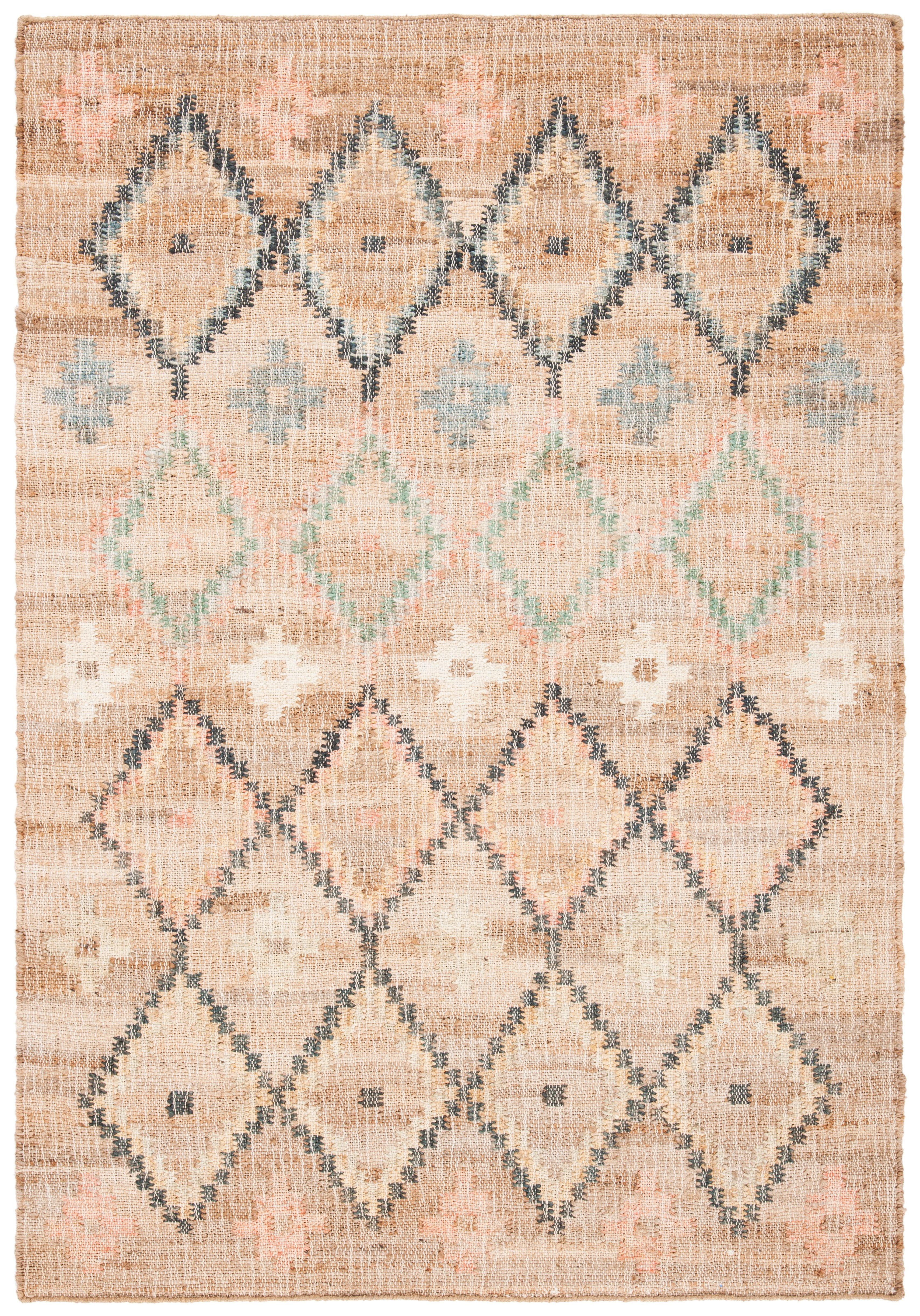 Kilim KLM753 Hand Loomed Accent Rug - Natural/Blue - 2'x3' - Safavieh.