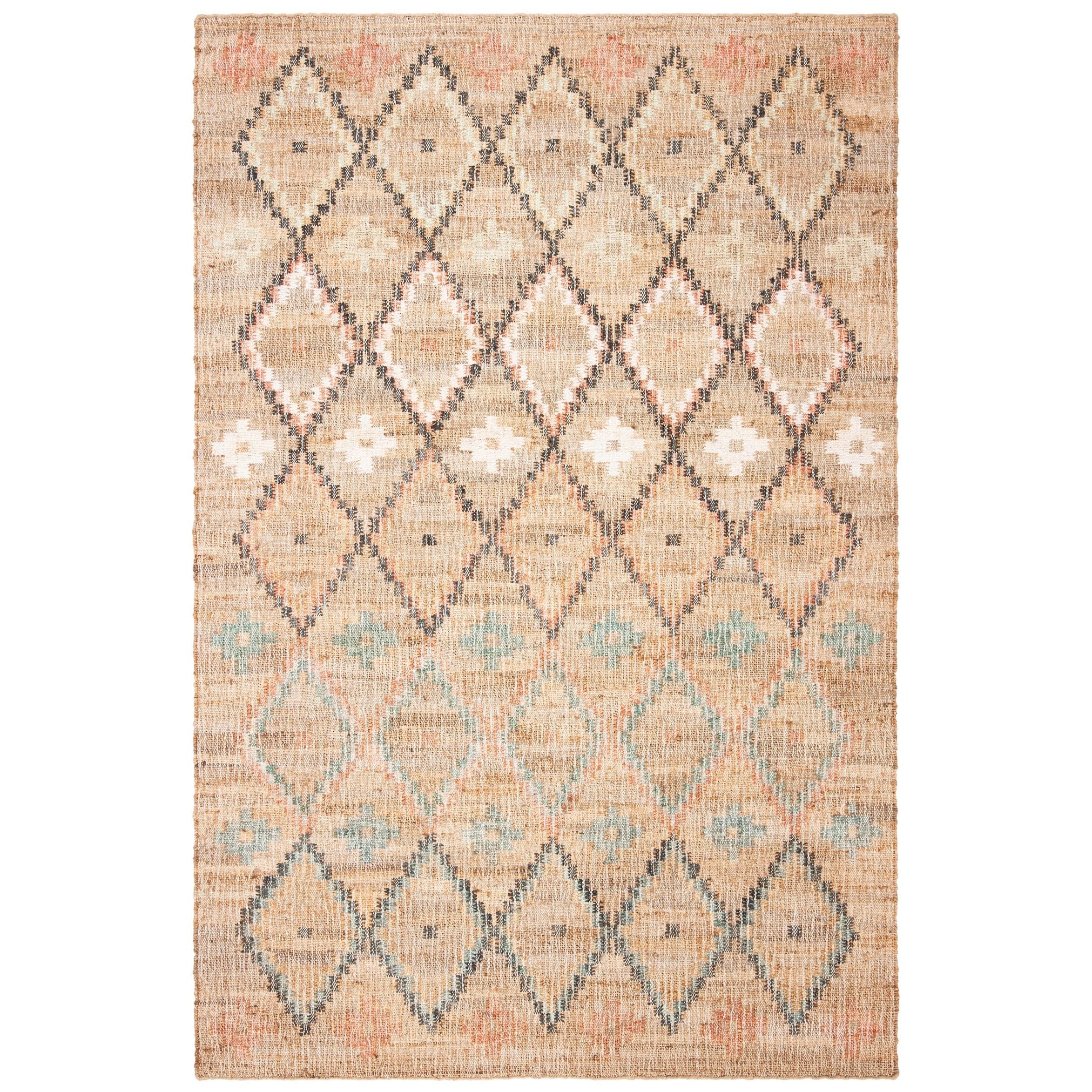 Kilim KLM753 Hand Loomed Area Rug - Natural/Blue - 4'x6' - Safavieh.