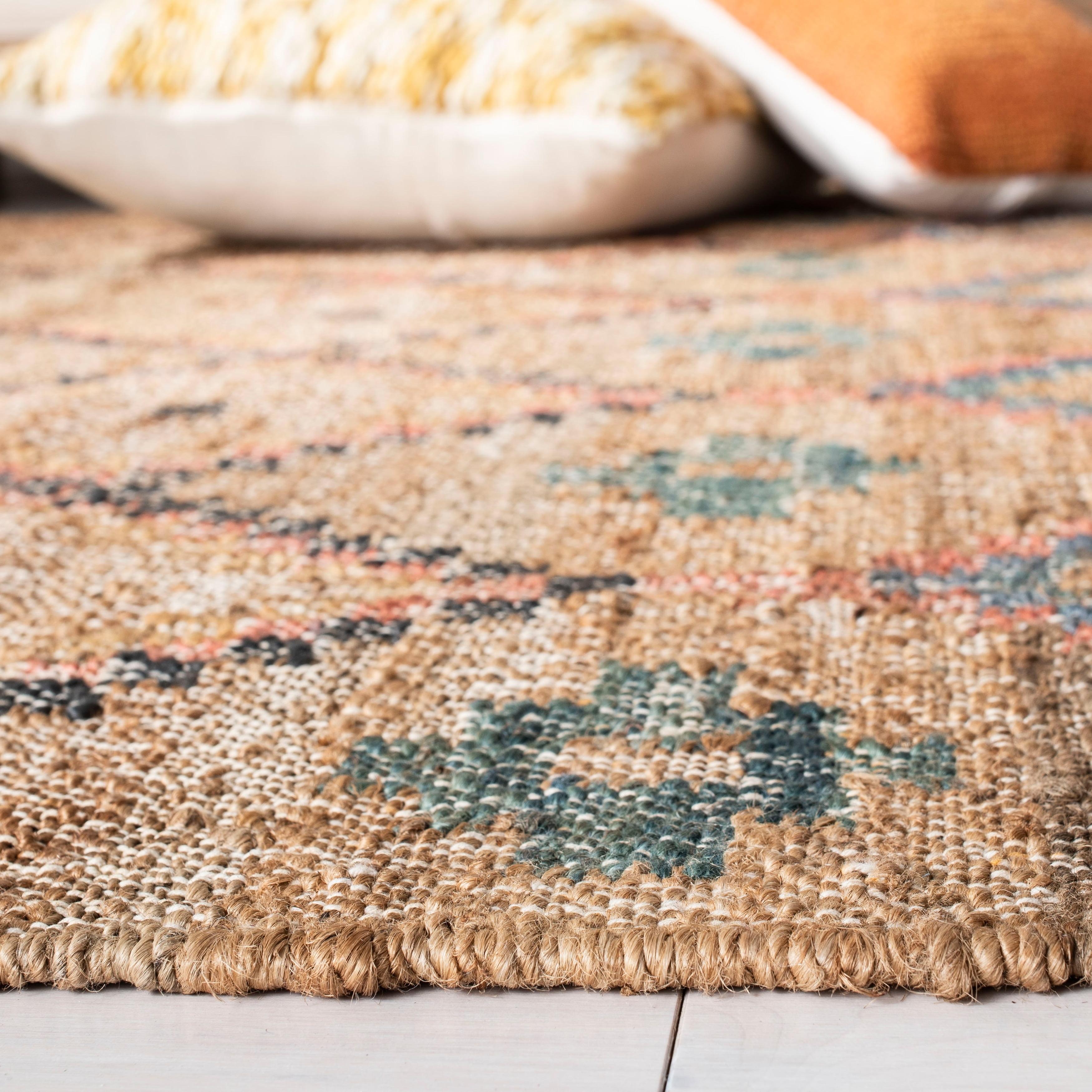 Kilim KLM753 Hand Loomed Area Rug - Natural/Blue - 8'x10' - Safavieh.