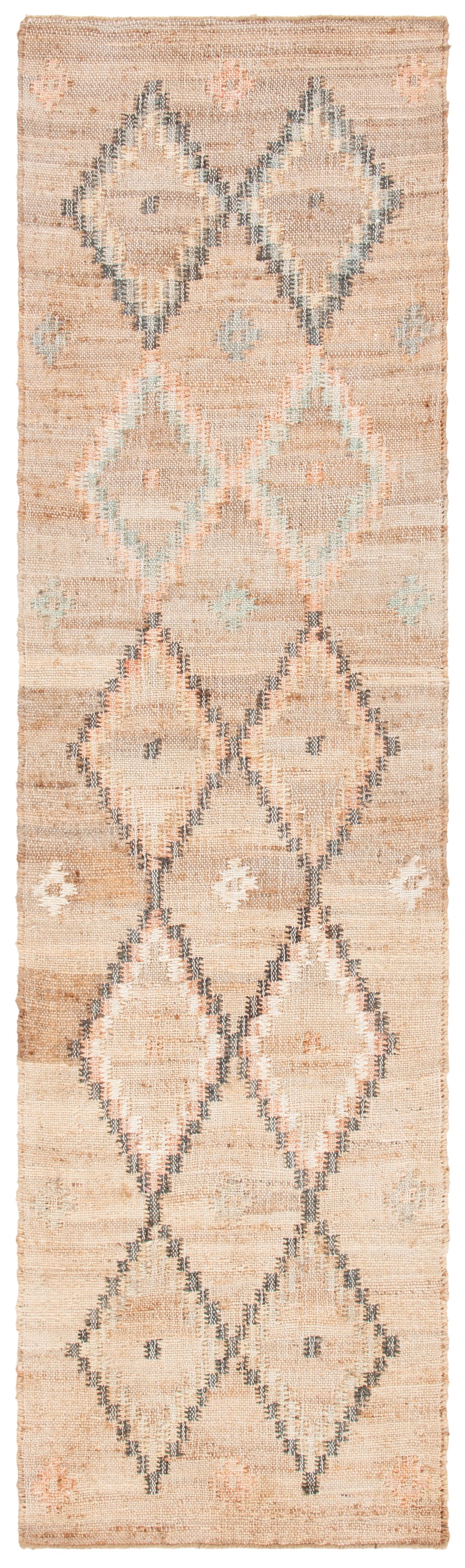 Kilim KLM753 Hand Loomed Runner Rug - Natural/Blue - 2'3"x11' - Safavieh.