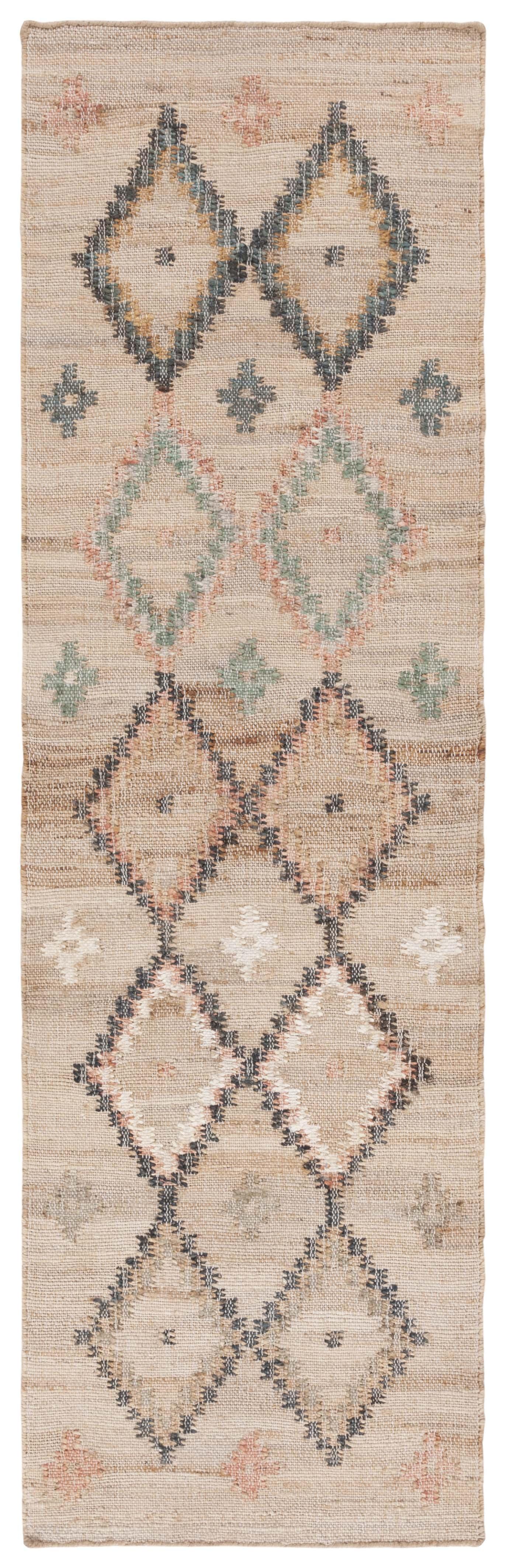 Kilim KLM753 Hand Loomed Runner Rug - Natural/Blue - 2'3"x7' - Safavieh.