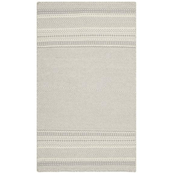 Kilim KLM419 Hand Woven Flat Weave Accent Rug - Grey/Ivory - 3'x5' - Safavieh