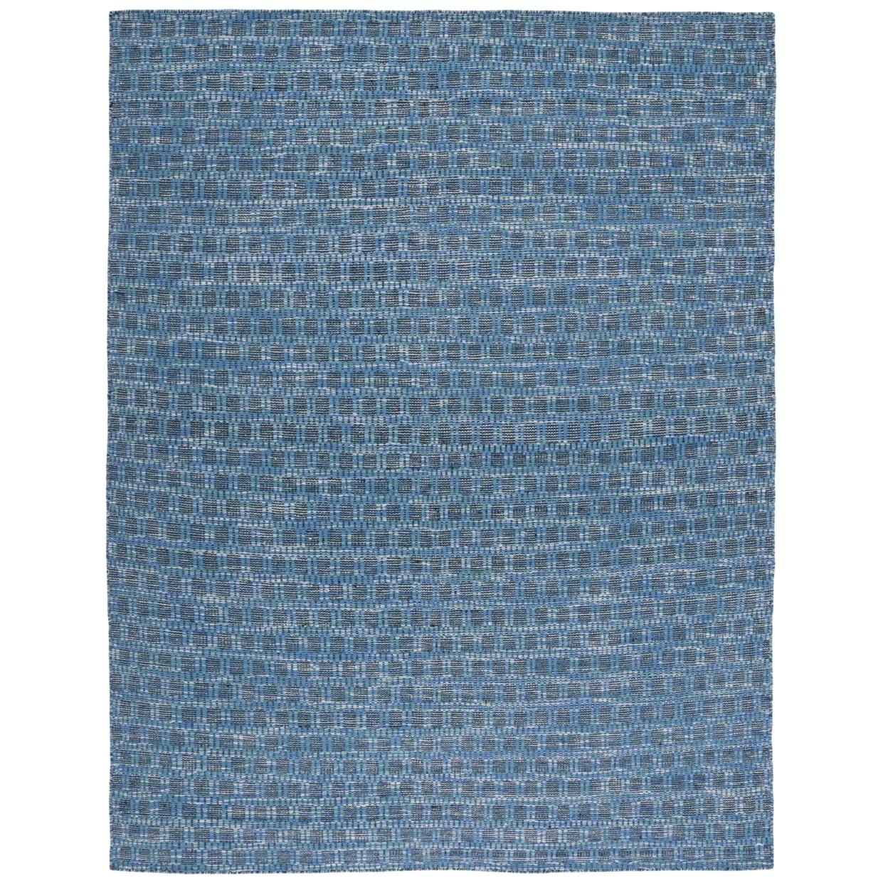 Kilim KLM377 Hand Woven Area Rug - Blue/Black - 6'x9' - Safavieh.