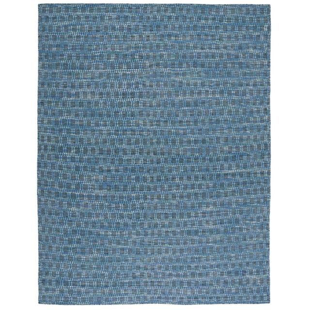 Kilim KLM377 Hand Woven Area Rug - Blue/Black - 6'x9' - Safavieh.