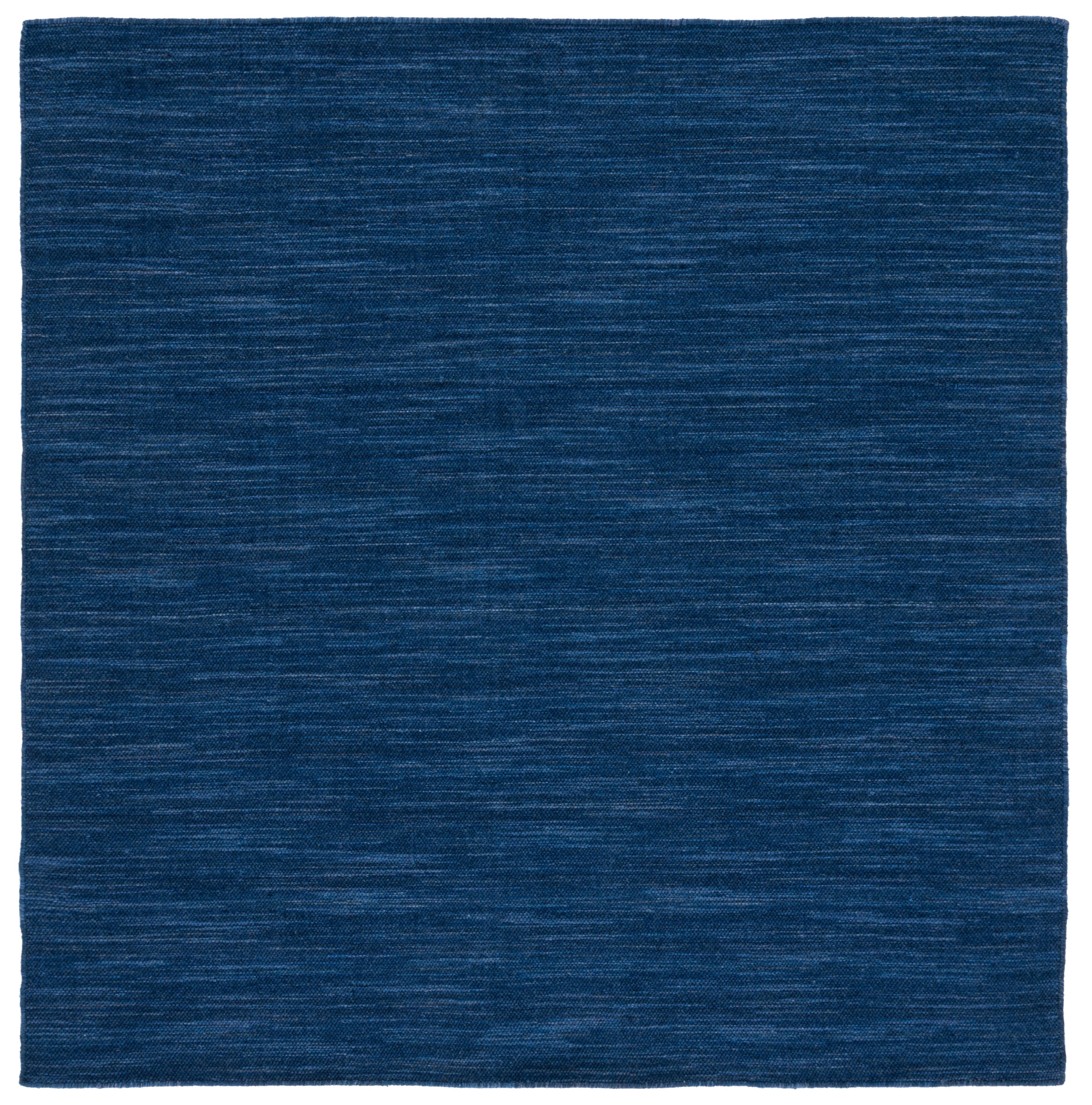Kilim KLM125 Hand Woven Area Rug - Navy/Blue - 6'x6' - Safavieh