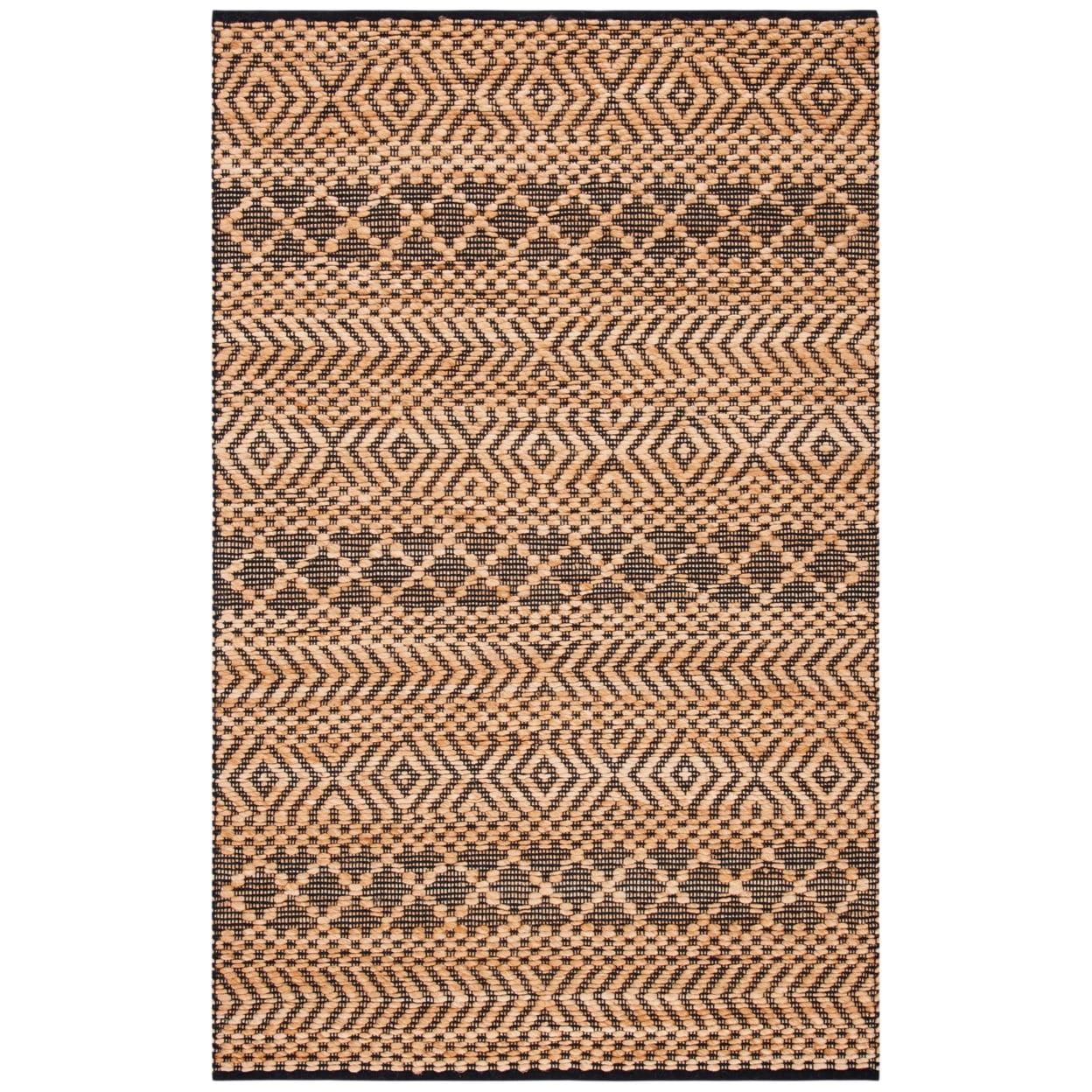 Kilim KLM455 Hand Woven Area Rug - Natural/Black - 5'x8' - Safavieh.