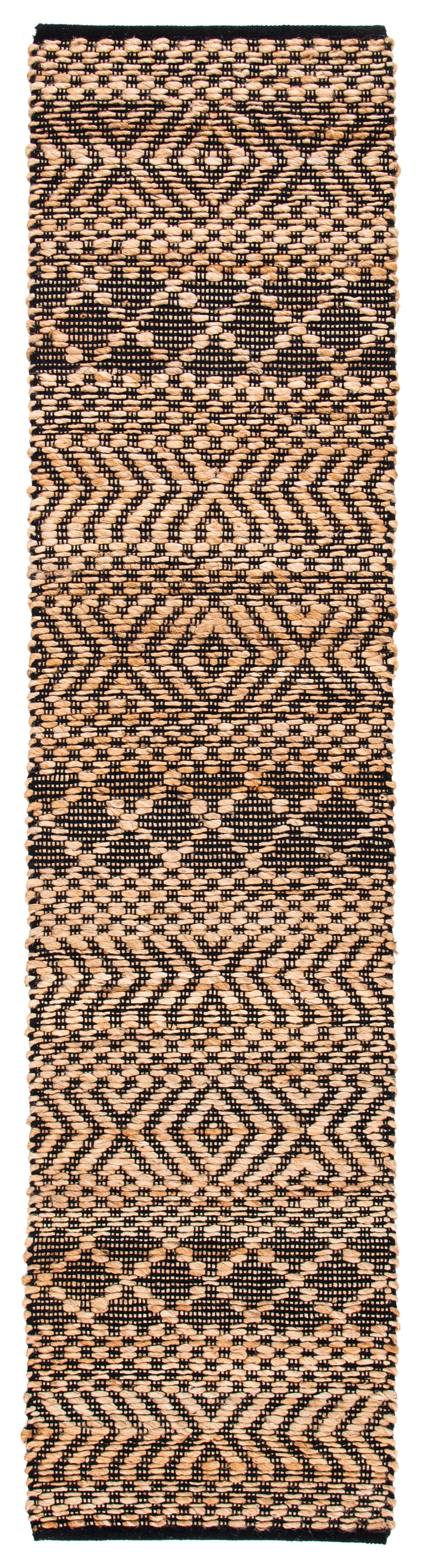 Kilim KLM455 Hand Woven Runner Rug - Natural/Black - 2'3"x9' - Safavieh.