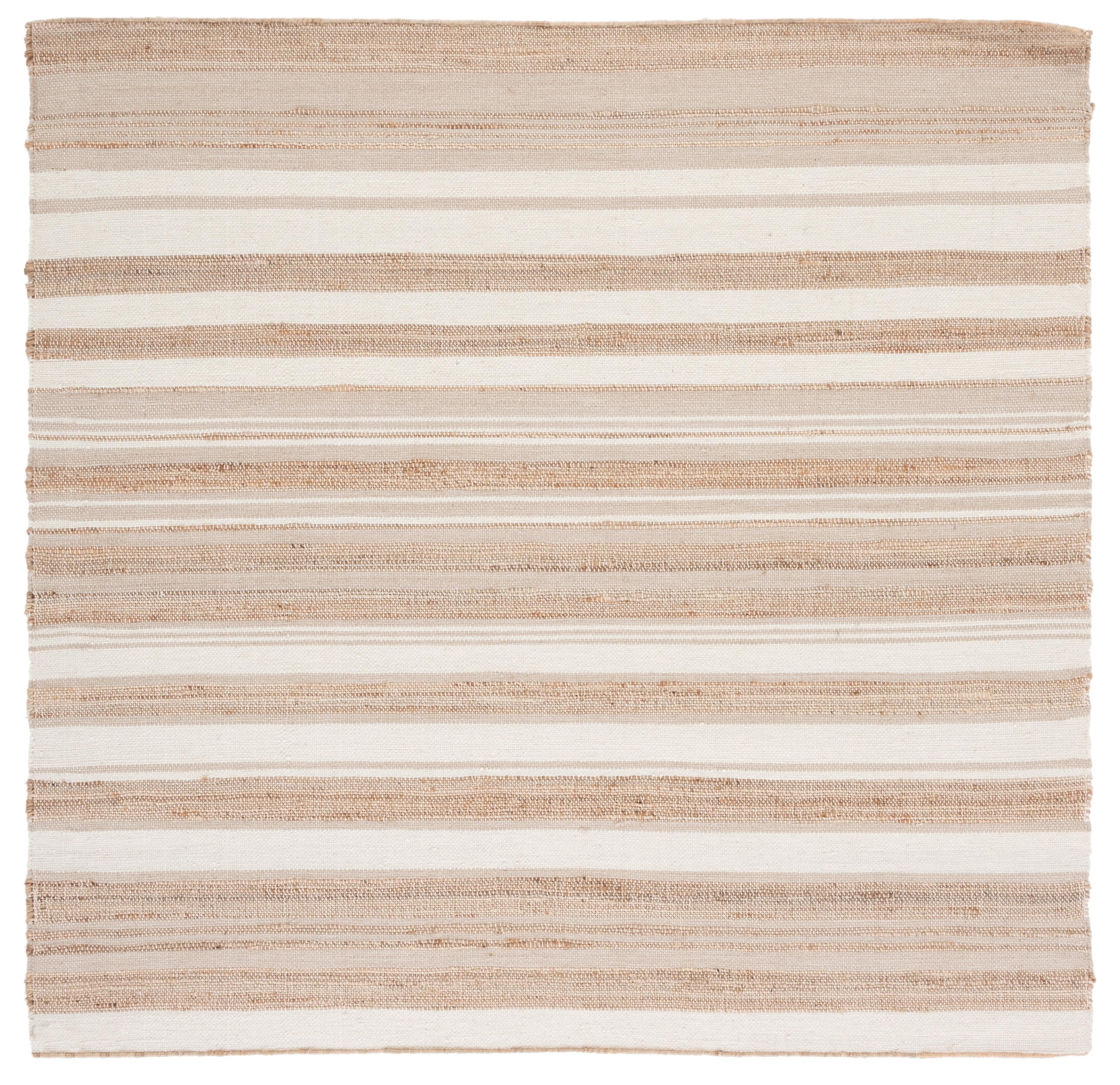 Highland Dunes Grice Hand Woven 50% Jute, 50% Wool Striped Rug