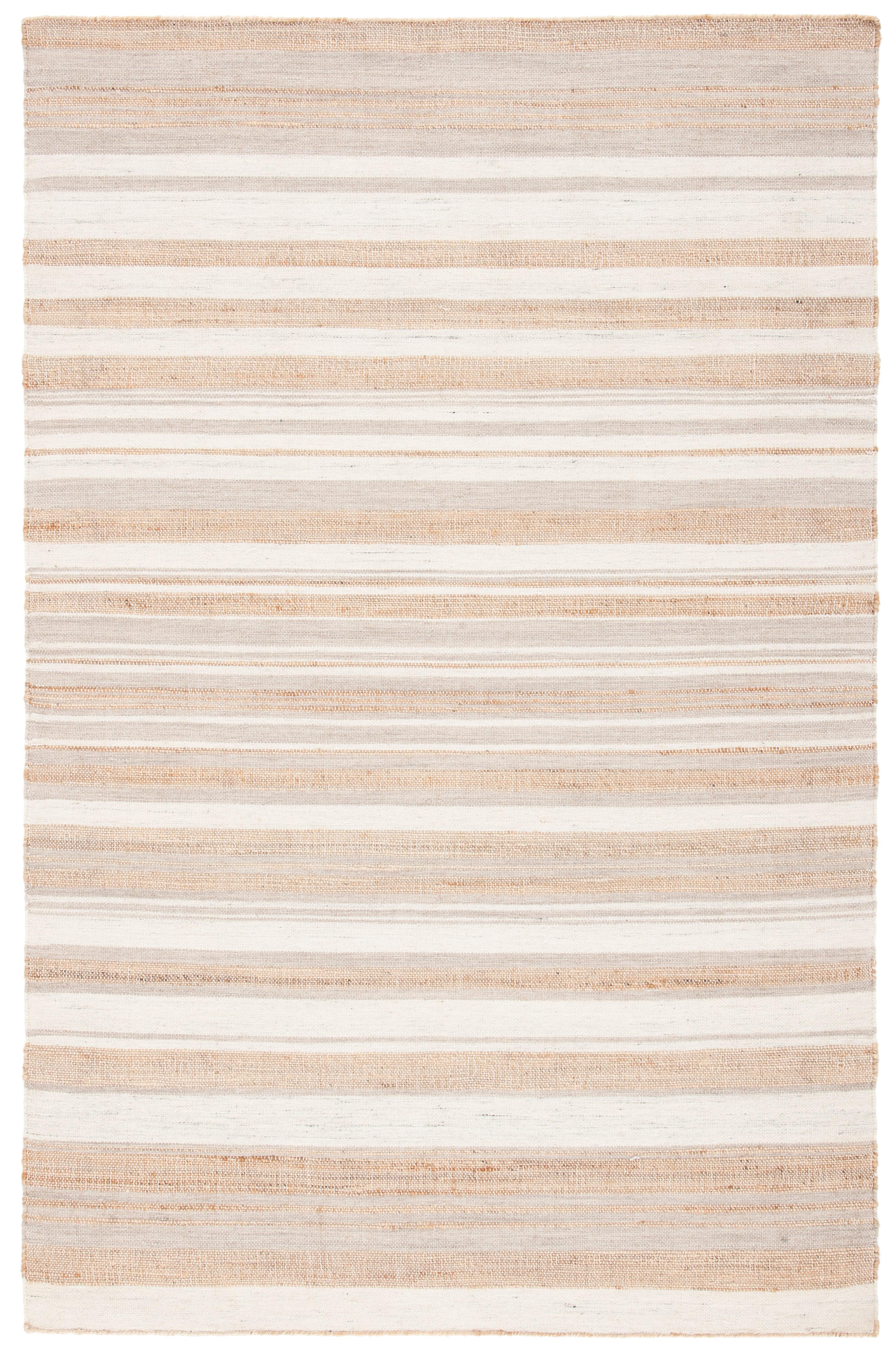 Highland Dunes Grice Hand Woven 50% Jute, 50% Wool Striped Rug
