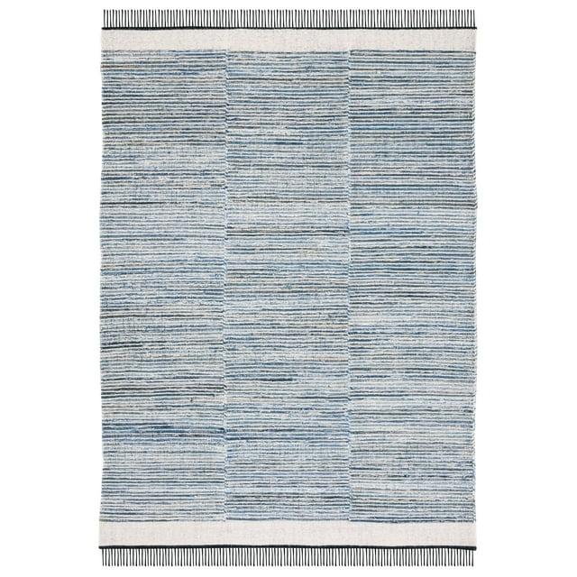 Kilim KLM310 Hand Woven Area Rug - Blue/Ivory - 5'x8' - Safavieh.