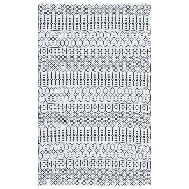 Kilim KLM704 Hand Woven Area Rug - Ivory/Black - 3'x5' - Safavieh.