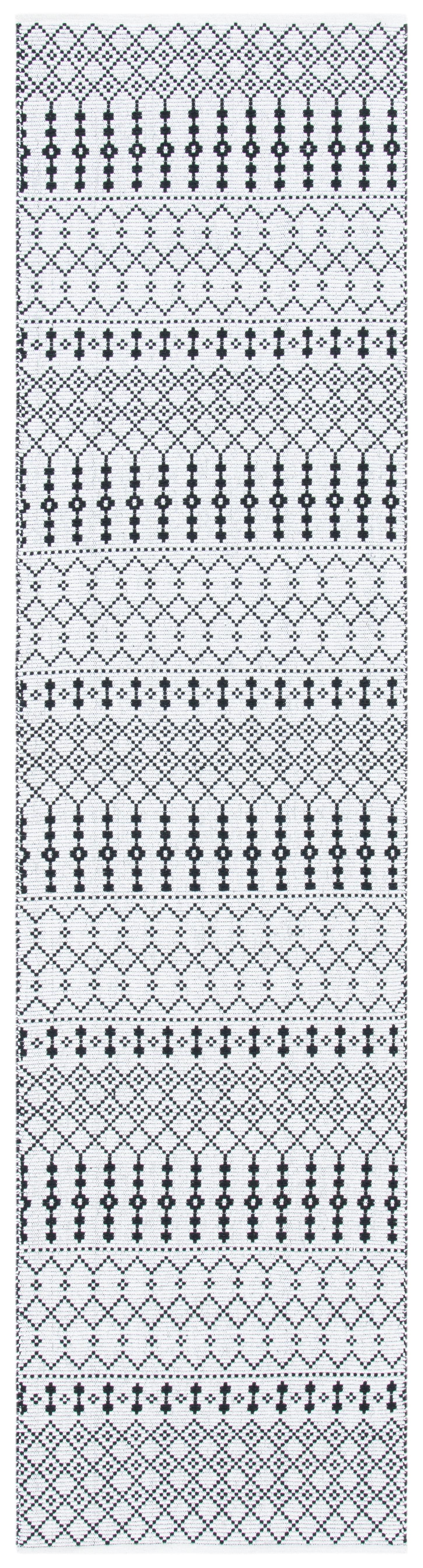 Kilim KLM704 Hand Woven Runner Rug - Ivory/Black - 2'3"x9' - Safavieh.