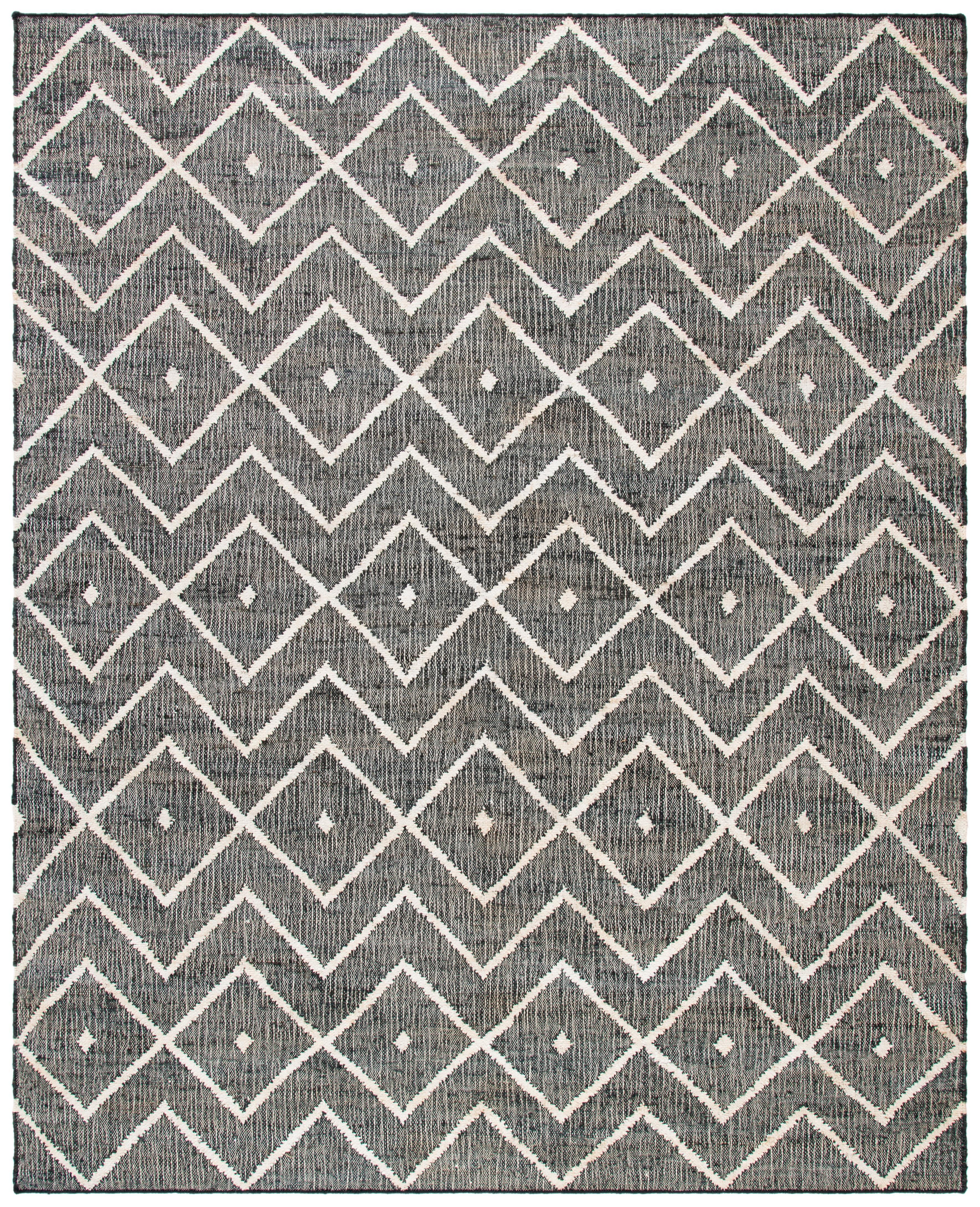 SAFAVIEH Kilim Wesley Geometric Area Rug, Charcoal/Natural, 10' x 14'