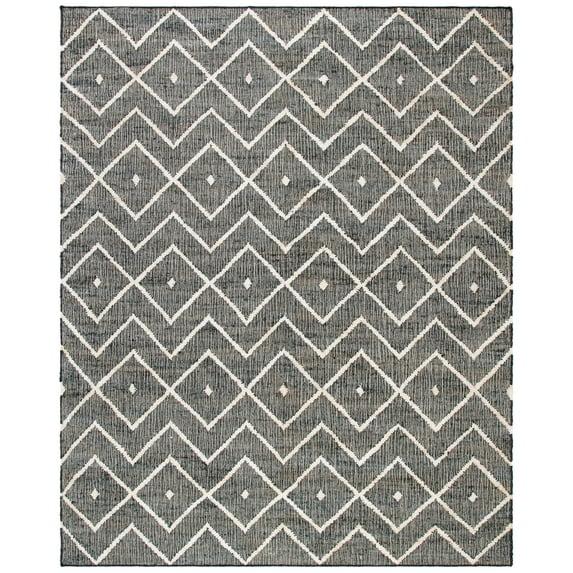 SAFAVIEH Kilim Wesley Geometric Area Rug, Charcoal/Natural, 10' x 14'