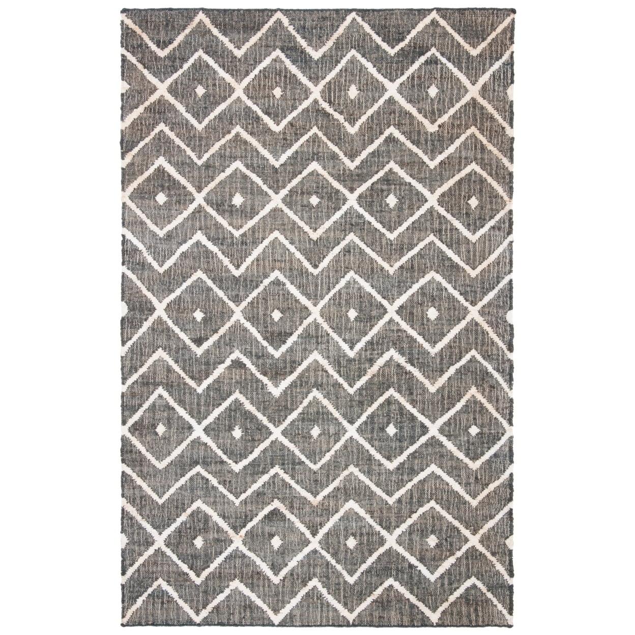 Kilim KLM750 Hand Loomed Accent Rug - Charcoal/Natural - 2'x3' - Safavieh.