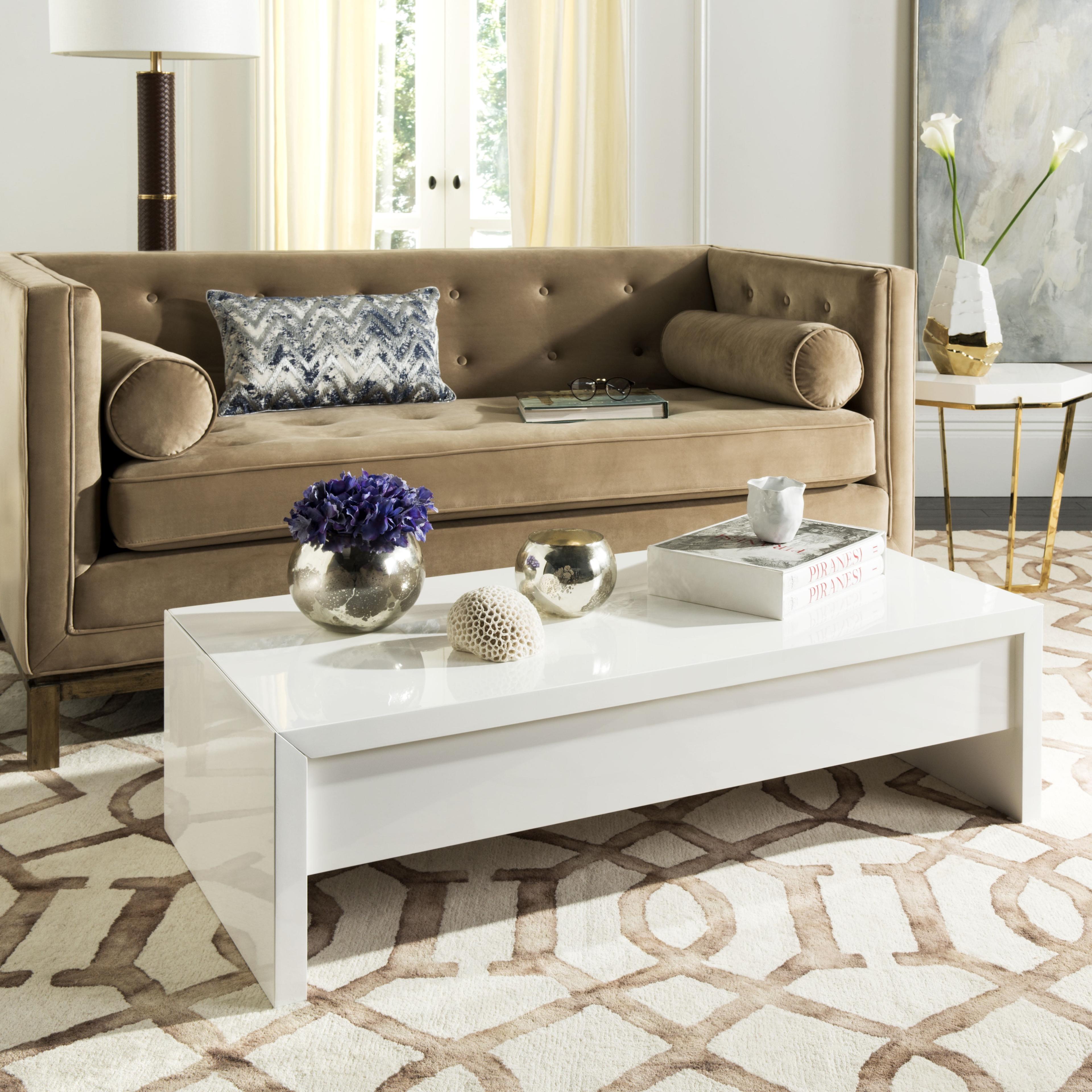 Kinsley Lift-Top Coffee Table - White - Safavieh.