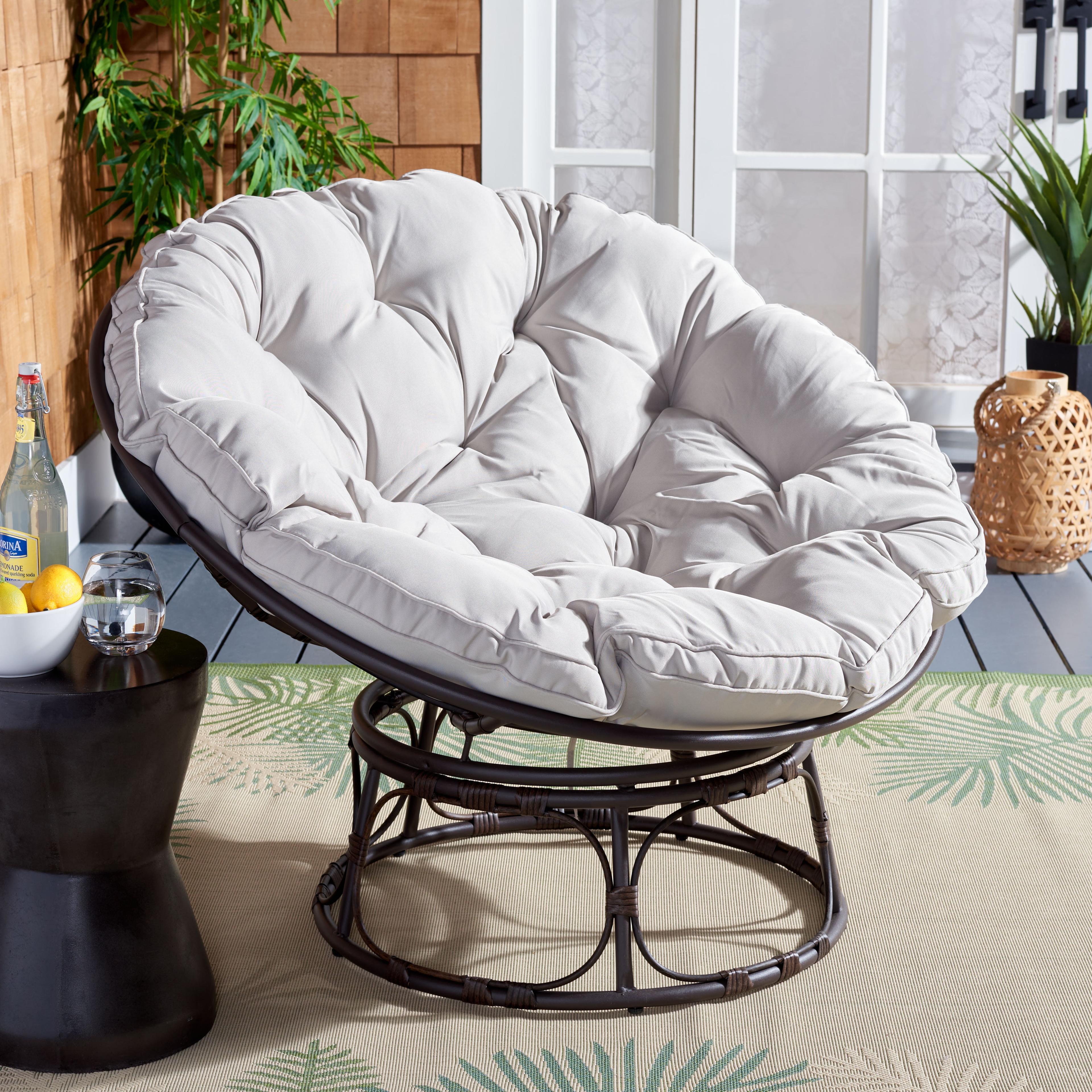 Kiraya Papasan Chair Indoor/Outdoor - PAT9041 - Brown/Grey - Safavieh