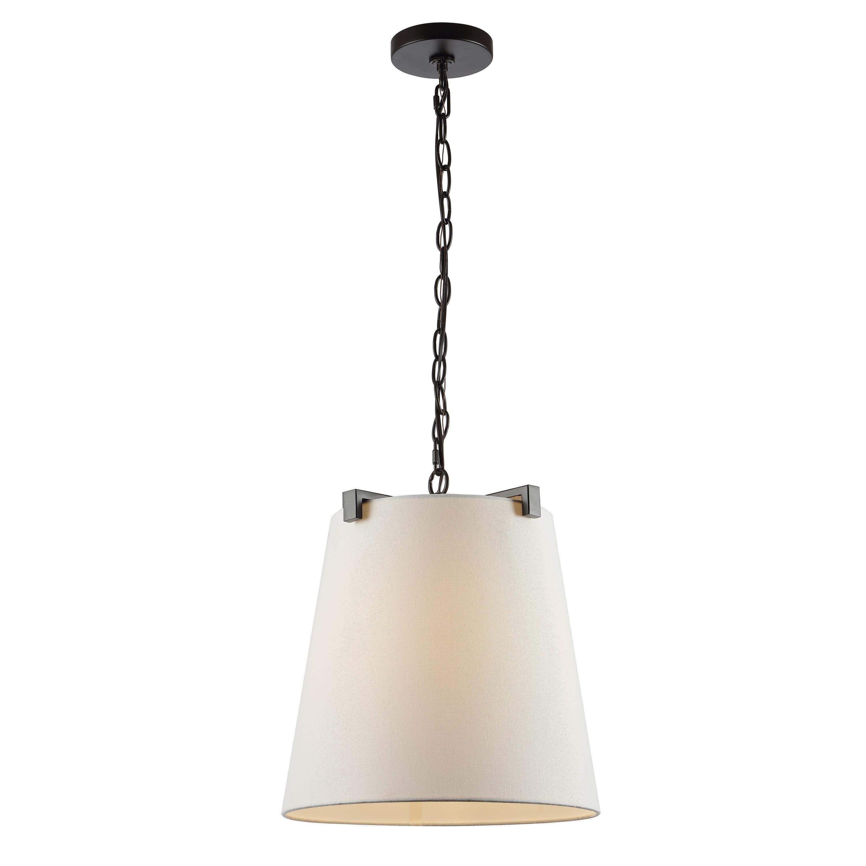 Elegant Krelia 17" LED Glass Pendant in Oil Rubbed Bronze