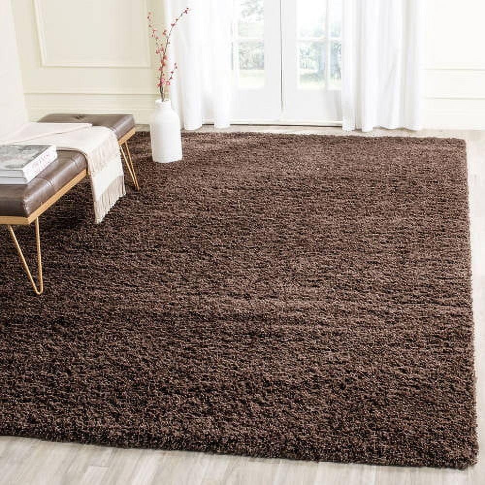 Laguna Brown 8' x 10' Rectangular Shag Area Rug