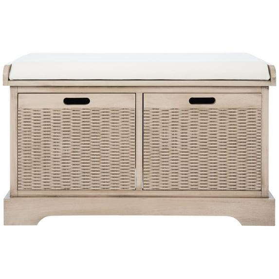 Landers 2 Drawer Cushion Bench - BCH5702 - Sand - Safavieh