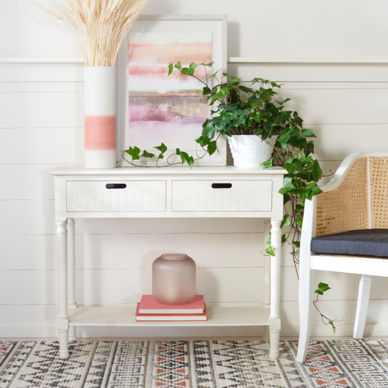 Landers 2 Drawer Console Table - CNS5710A - Off-White - Safavieh