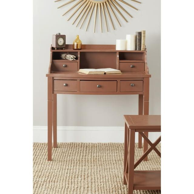 Landon Writing Desk - AMH6516 - Henna Brown - Safavieh Couture