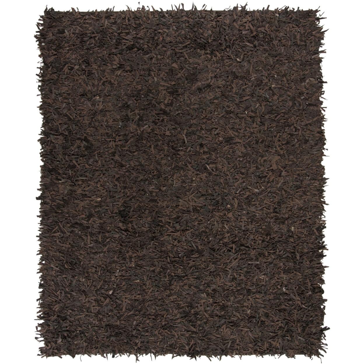 Leather Shag LSG601 Hand Woven Rugs - Safavieh